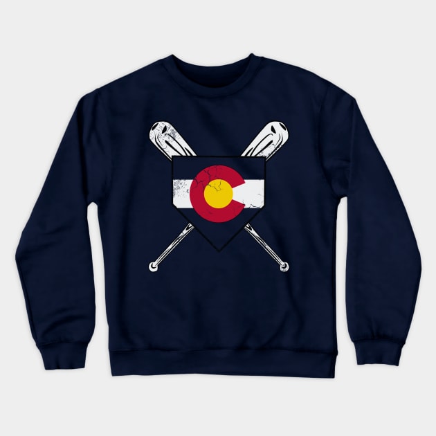 Colorado Baseball Home Plate Crewneck Sweatshirt by E